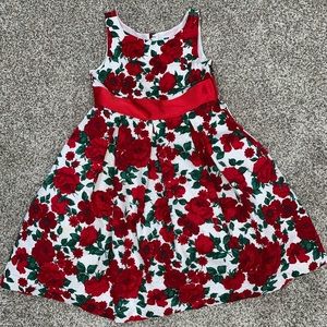 Janie and Jack Floral Jacquard Dress Red Roses